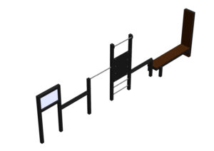 Combiné étirements (espalier et barre fixe basse)
