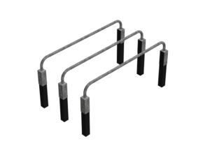 Barres parallèles triples coudée