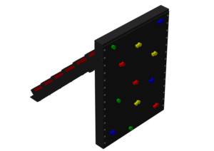 Échelle oblique et mur