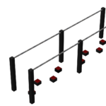 Pas japonais avec rampe