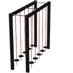 Passage cordes à disque double