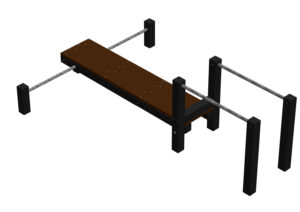 Combiné abdo et barres parallèles en plein air