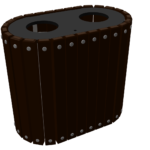 Poubelle ronde double