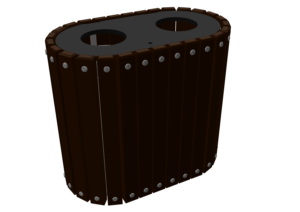 Poubelle ronde double