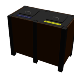 Poubelle rectangle double