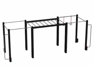 Combiné cages, échelle, anneaux en extérieur