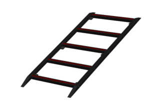 Escalier en retenue de terre