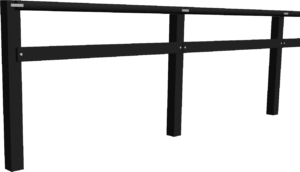 Clôture double lisse avec main courante (BOIS)