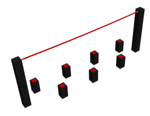 Pas japonais avec corde