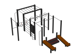 Parcours sportif street workout exterieur en plastique recyclé