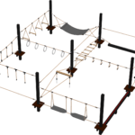 Grand parcours krapat pour aire de jeux enfants